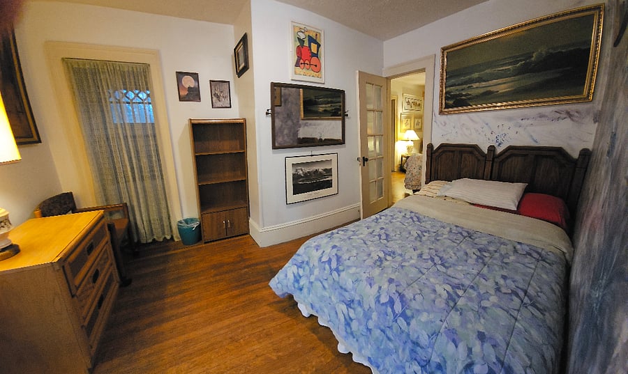 walk in closet (with original paned window) is spacious
