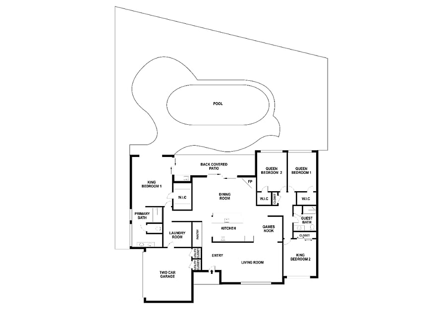 Top view of property