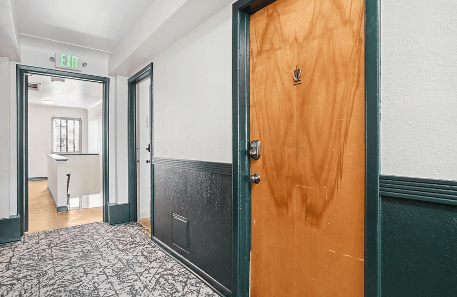 interior hallway where unit is accessed