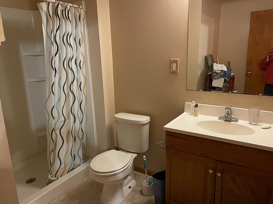 Lower level bathroom