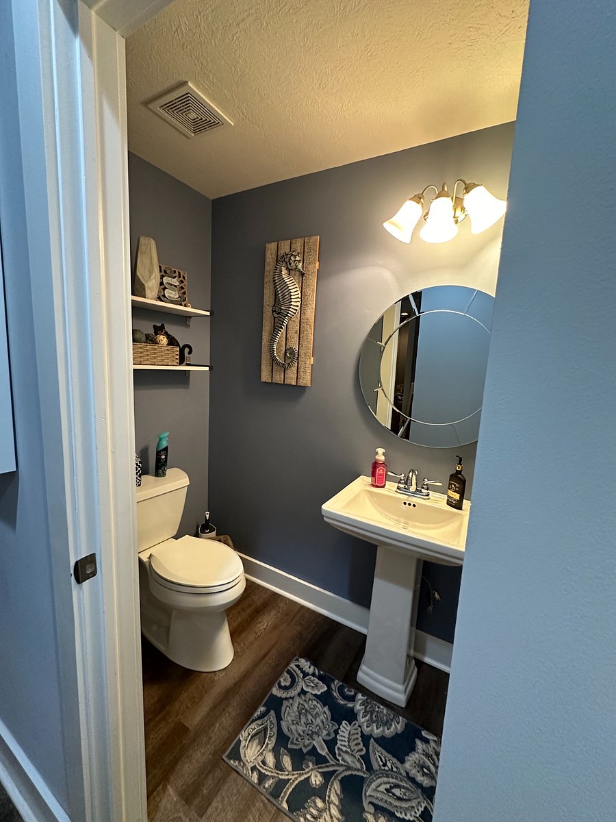 Downstairs half bath.
