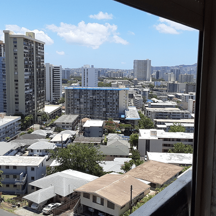 View from Patio toward Makiki and Diamond Head
