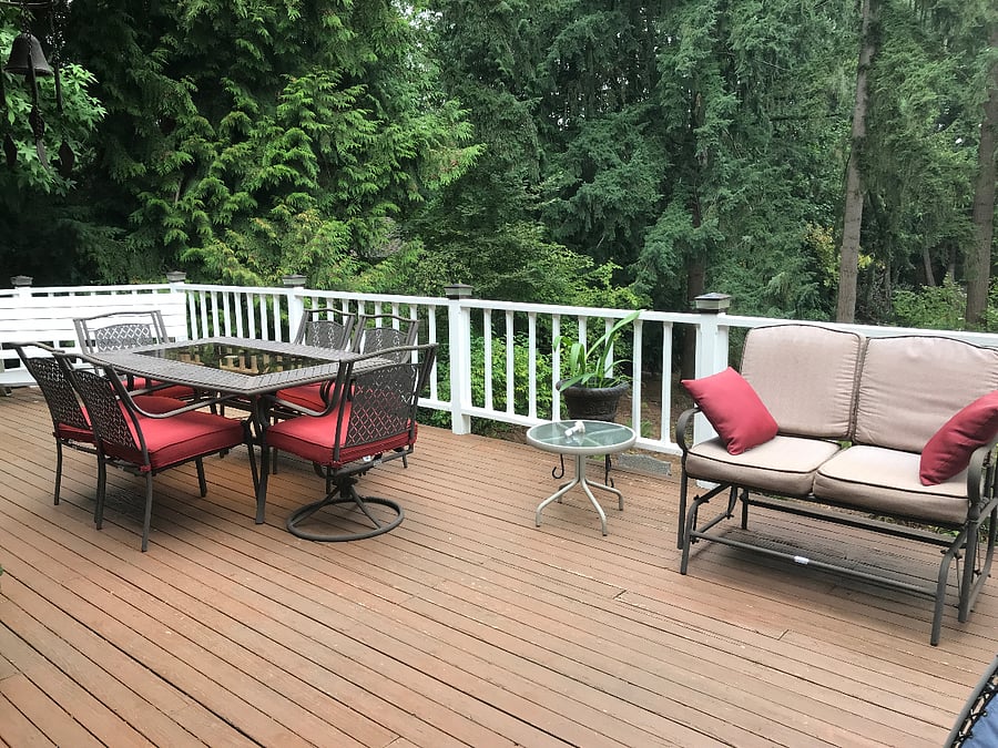 Upper Deck on back of house.