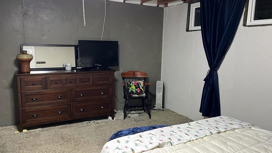 Armoire for hanging, lots of drawers