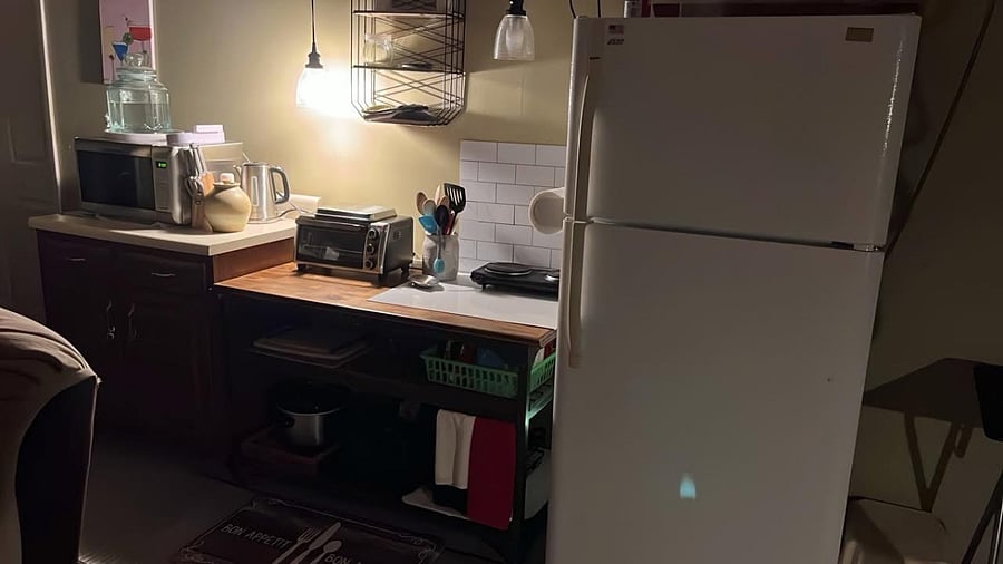 Fully stocked kitchenette area