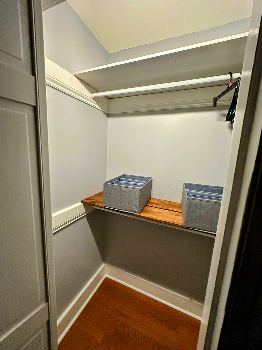 One of two closets
