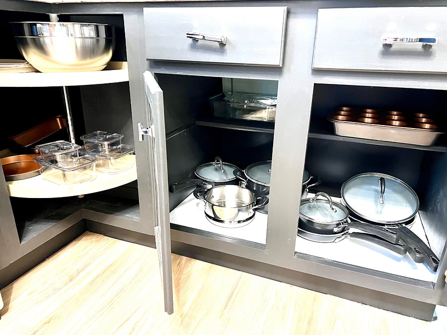 Fully stocked kitchen for cooking, baking and storing