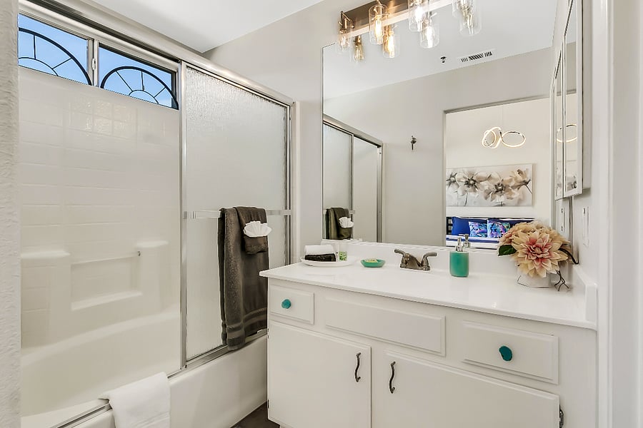 Master Bath with modern decor