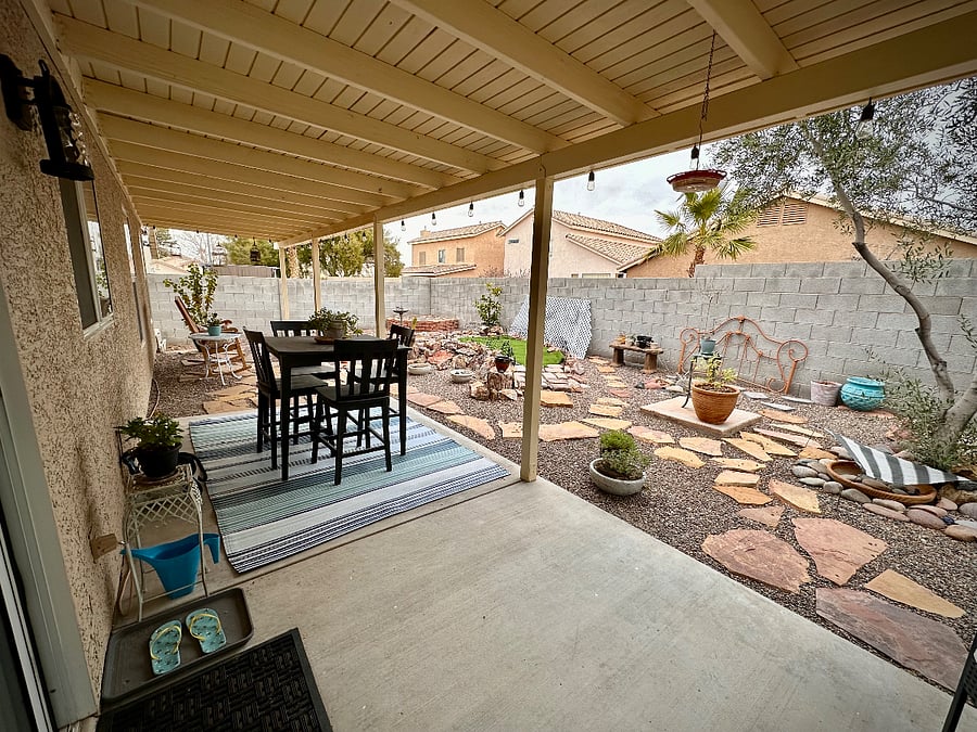 Backyard and patio