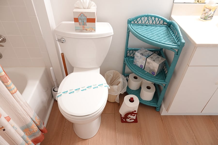 Handicap height toilet - 17'.