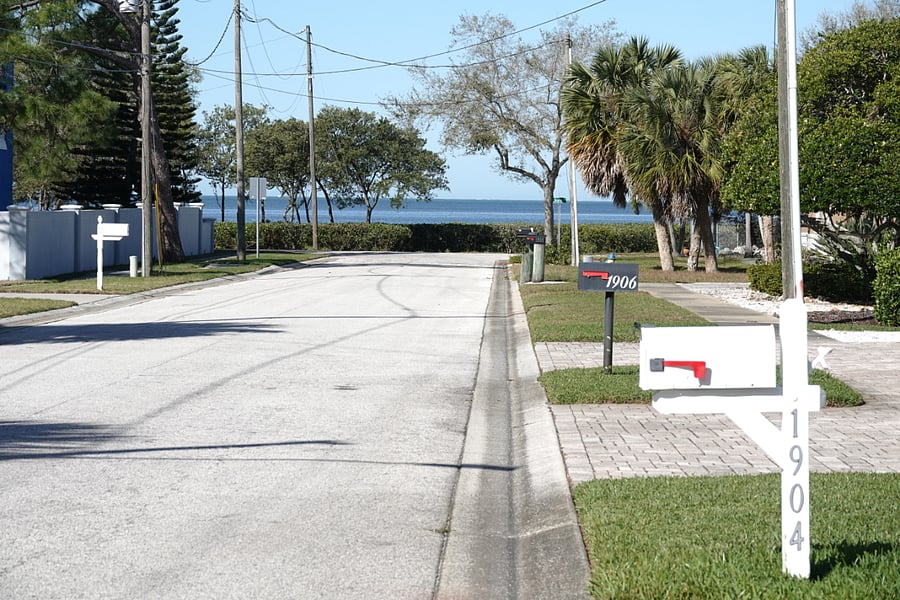The Gulf of Mexico as seen from our driveway!

