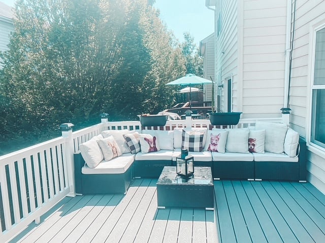 Deck located off of the kitchen