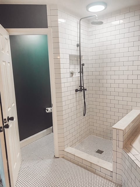Master Bath with separate toilet room.