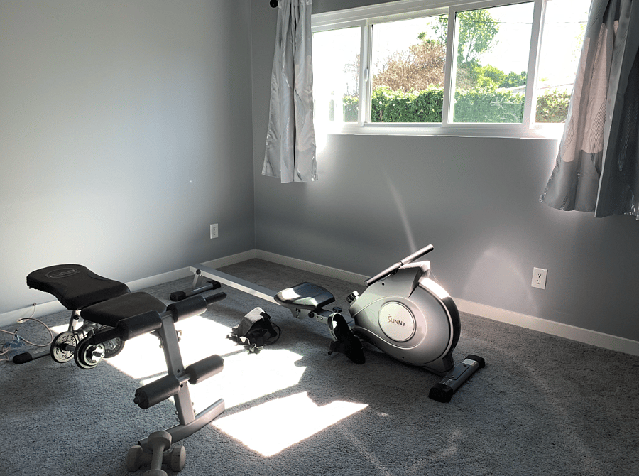4th bedroom with workout equipment