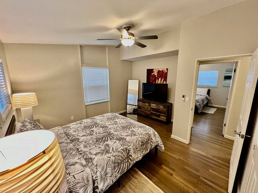 Private Bedroom Suite 1 with Queen Size Bed, Smart TV and ensuite bathroom