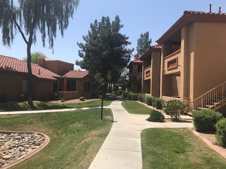 Walkways throughout the gated community