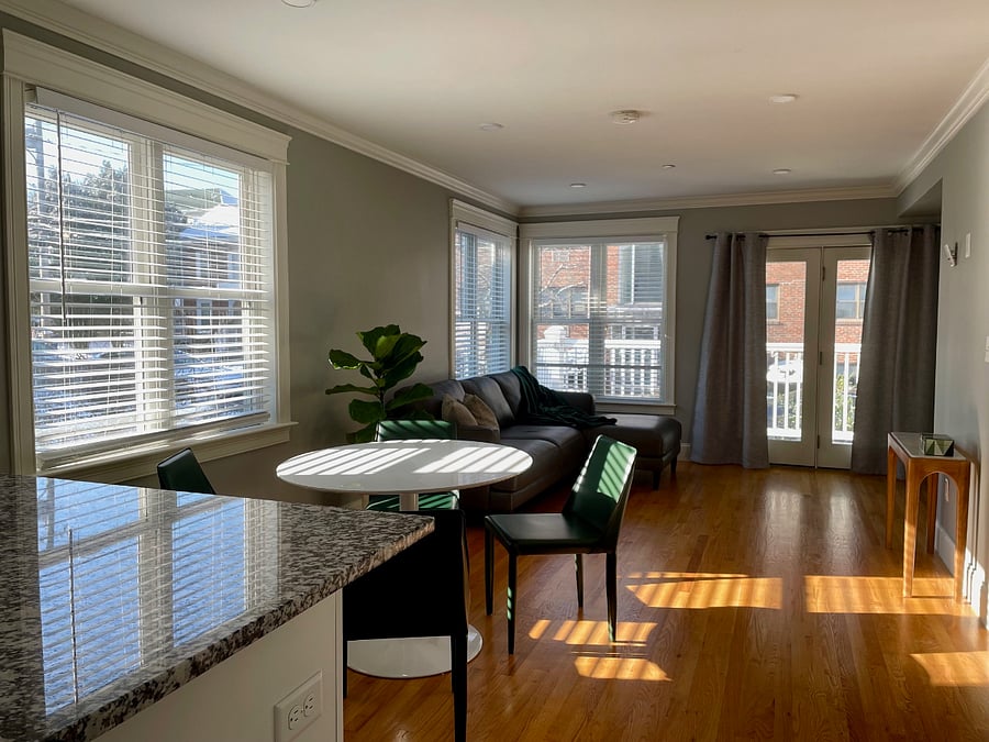 Easy on the eyes and soul: example of this unit's natural light illuminating the common areas- no celling lights needed!
