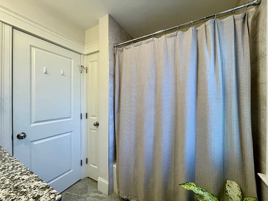 Linen closets inside each bathroom