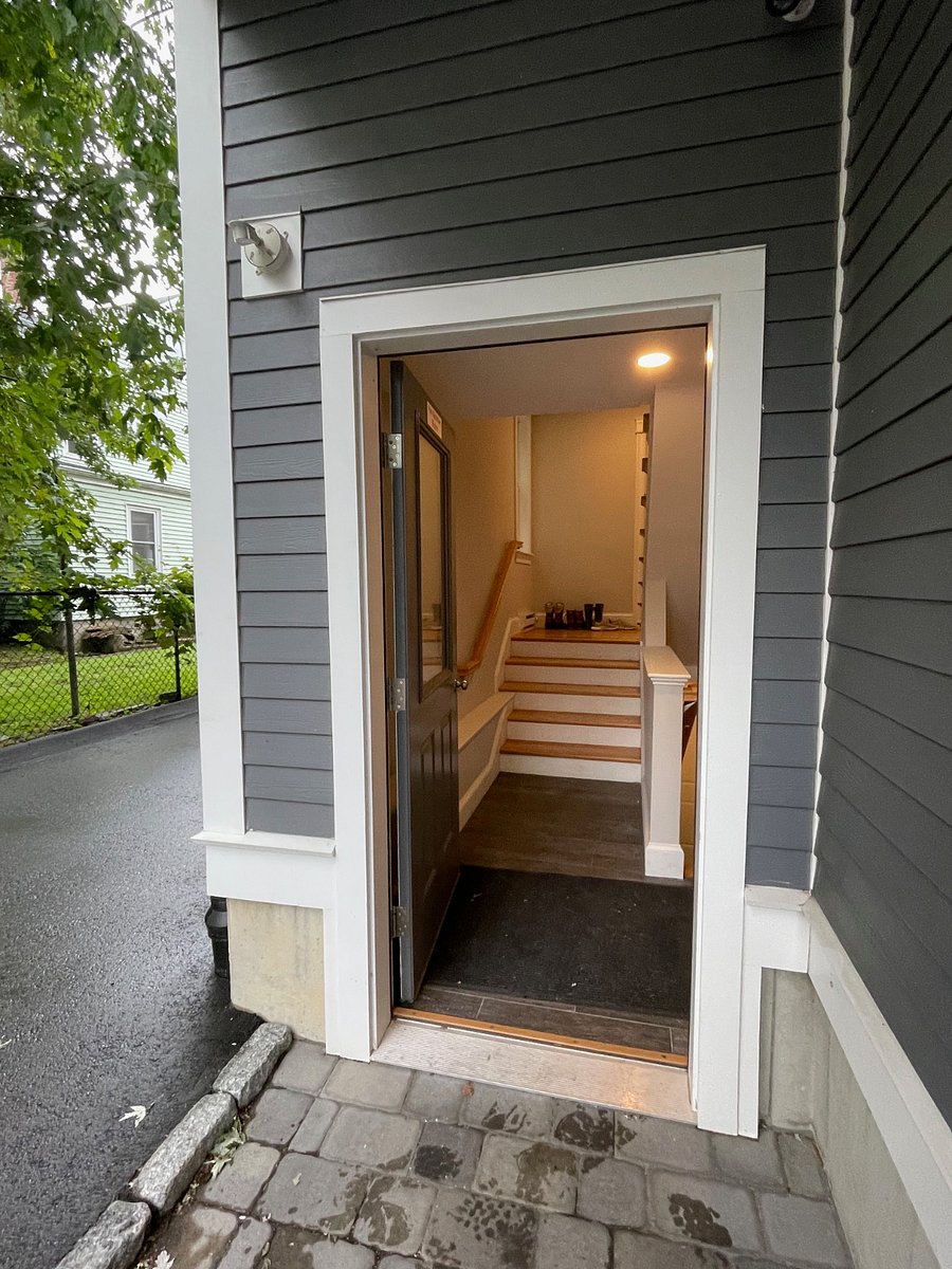 Only five steps to climb from the back door to your unit's entrance! First parking spot makes carrying in groceries a breeze!
