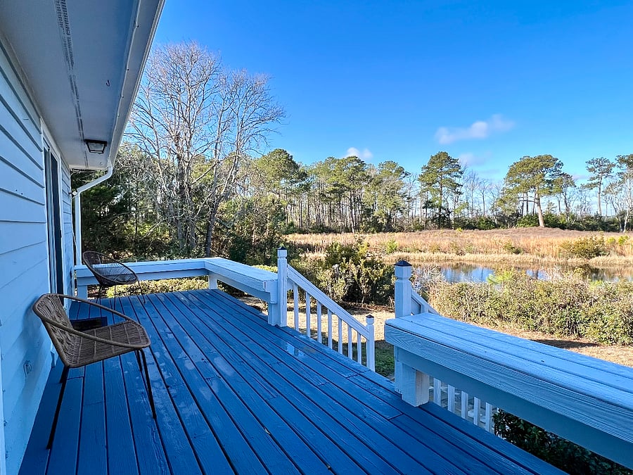 Back deck - view from the sliding door entrance from master bedroom