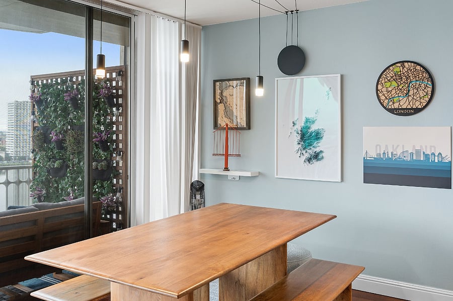 Gorgeous Dining Room table. Tons of natural light.
