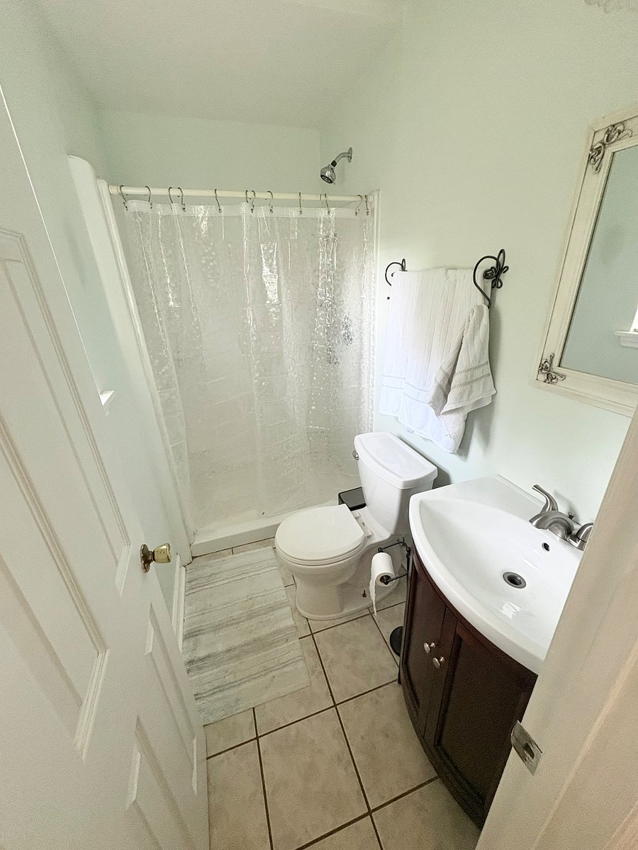 Primary bathroom with walk in shower