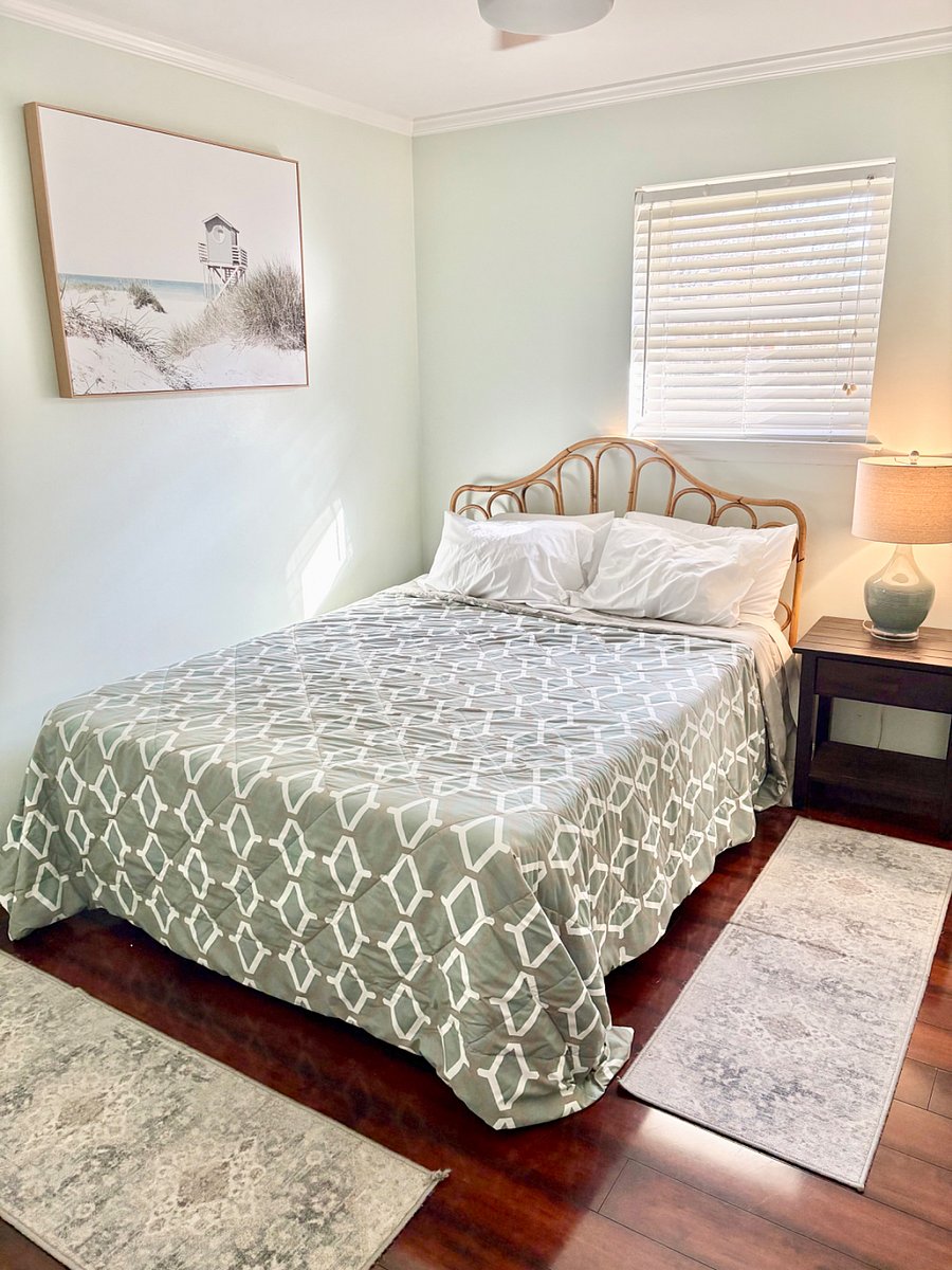 Primary bedroom with queen bed