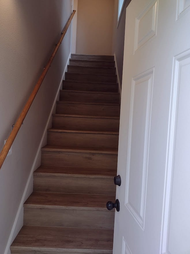 Stairs up. 13 steps in all!