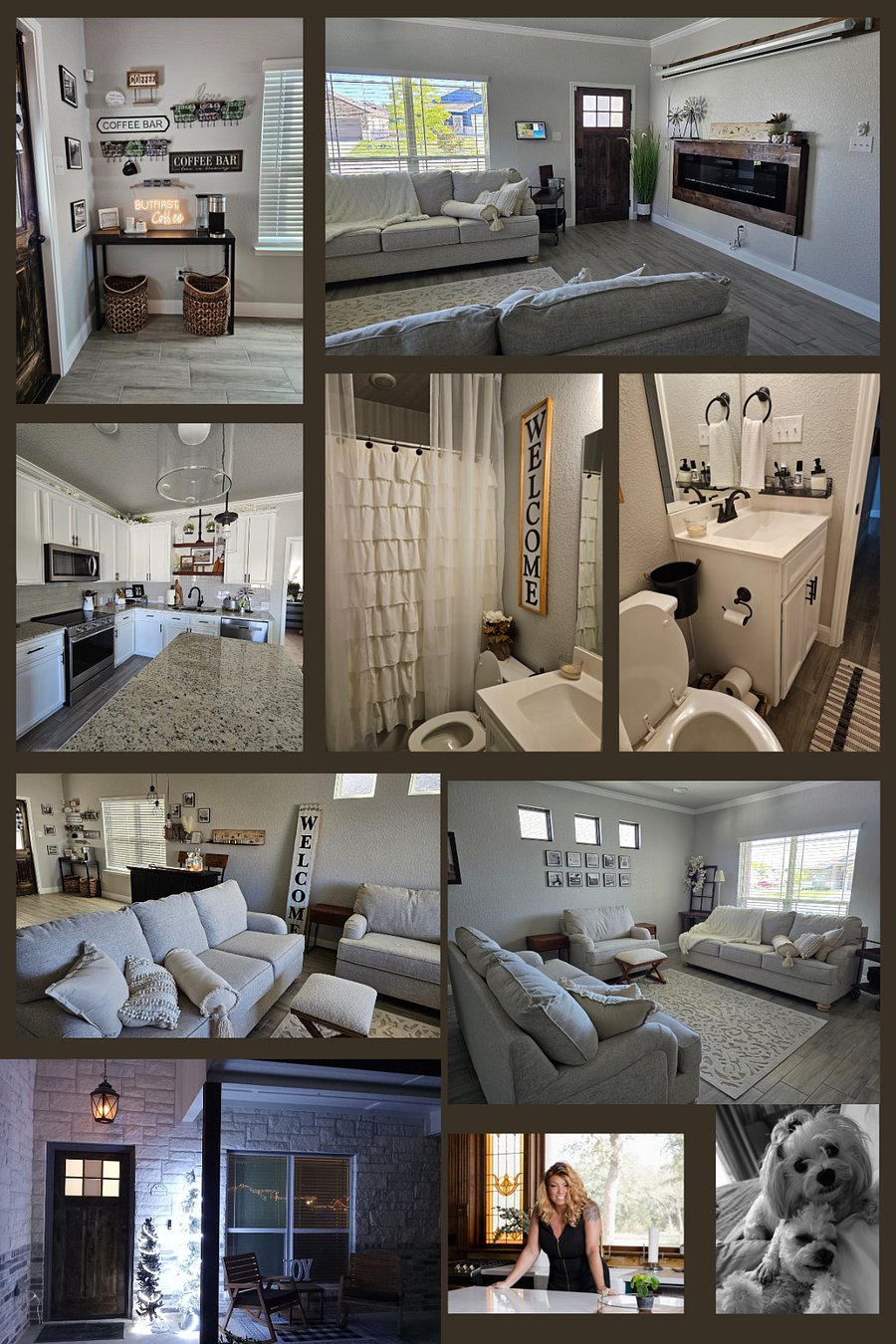 This picture captures a little of everything about the house set up.