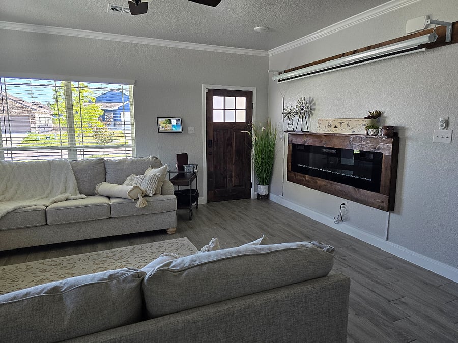 Shared Entrance of House along with Fireplace