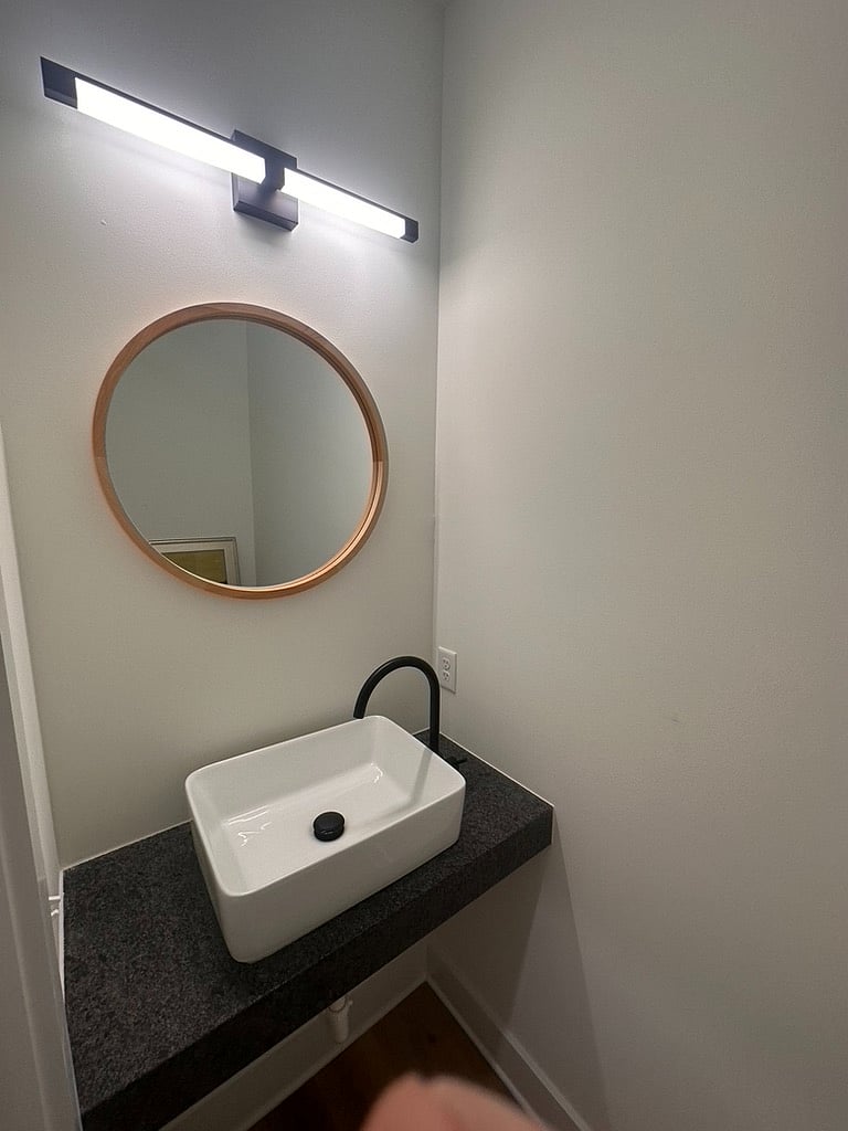 Powder room with toilet