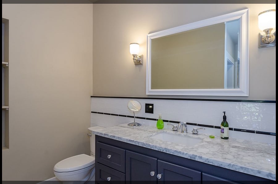 Master Bathroom with tub and shower