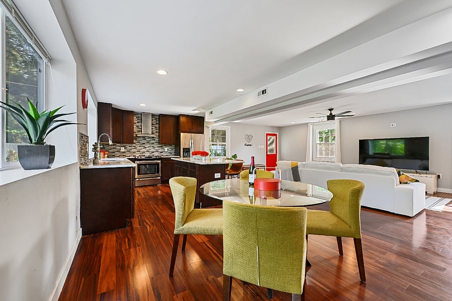 Kitchen #2, open concept kitchen/dining/living area