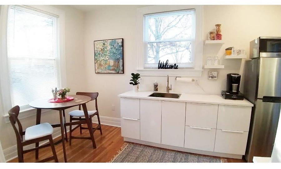 Bright, modern kitchen.