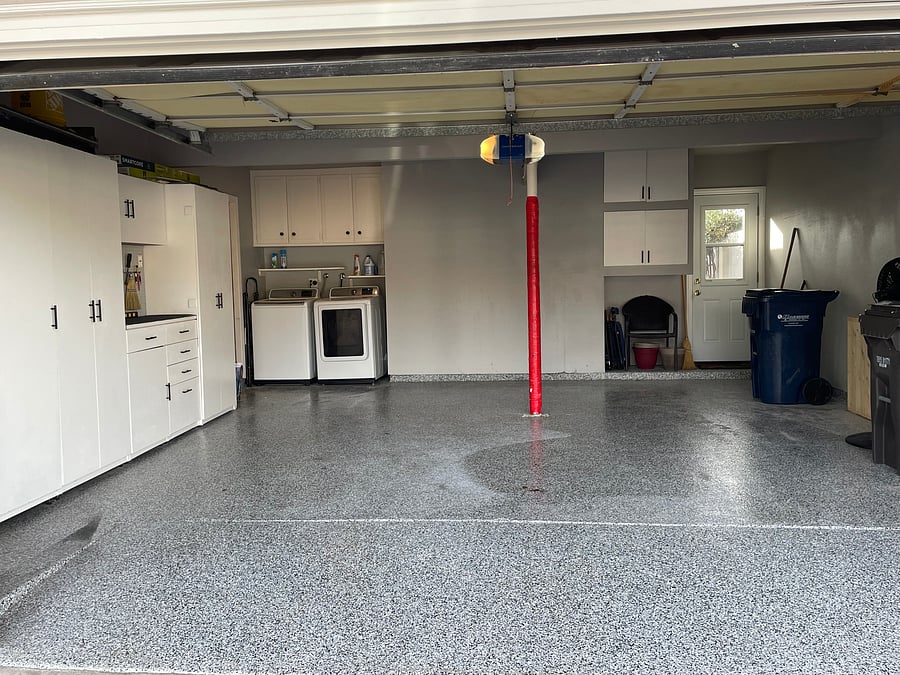 2 car garage with washer and dryer