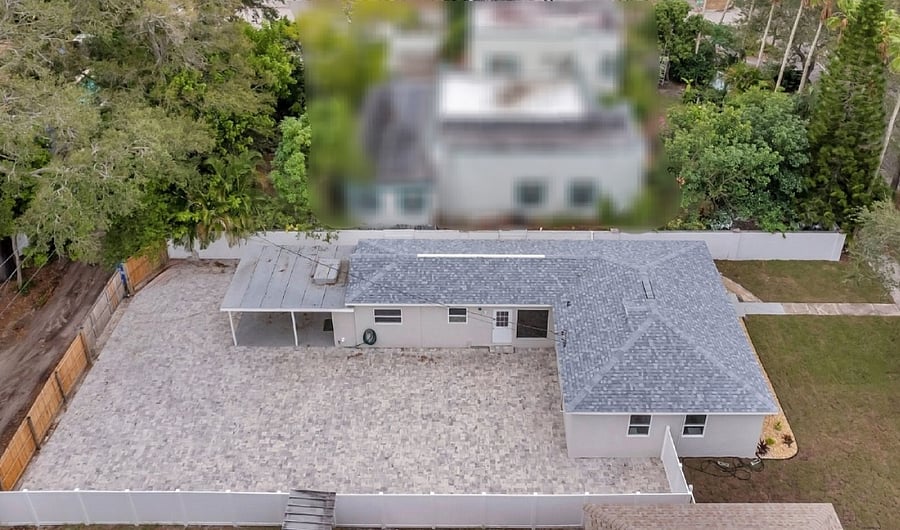Exterior; aerial view.