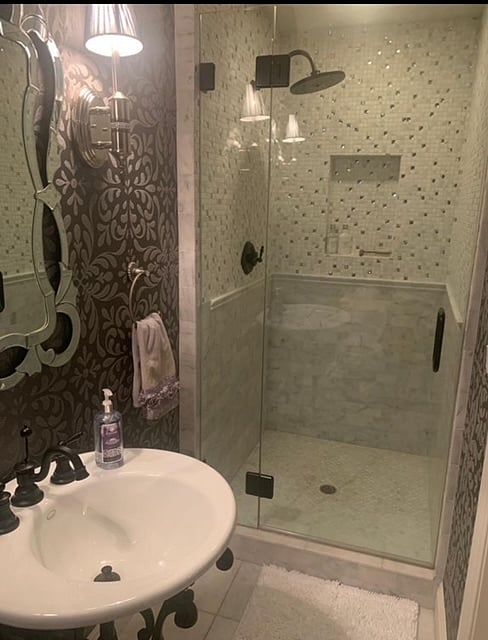 First level bathroom shower