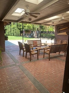 Our father mad all the exterior redwood furniture. Actually he created everything in this picture.