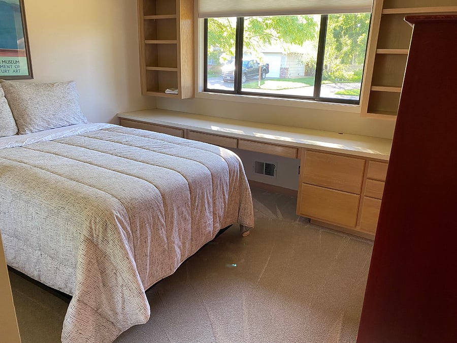 Office/second bedroom with full size bed Which has never been slept in. This room also has brand new carpet.