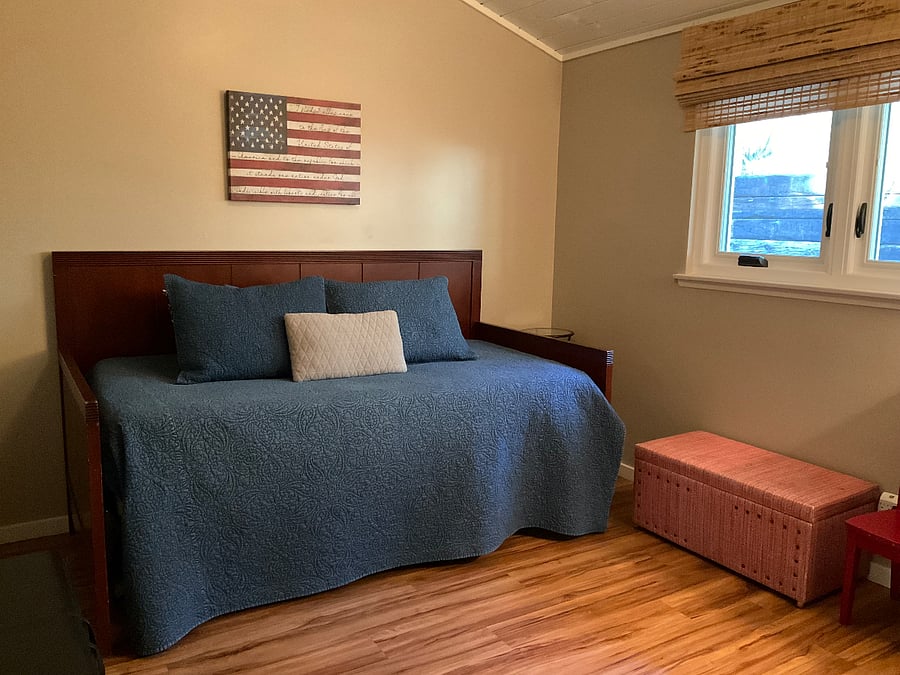 Bedroom #3 Trundle bed underneath single bed