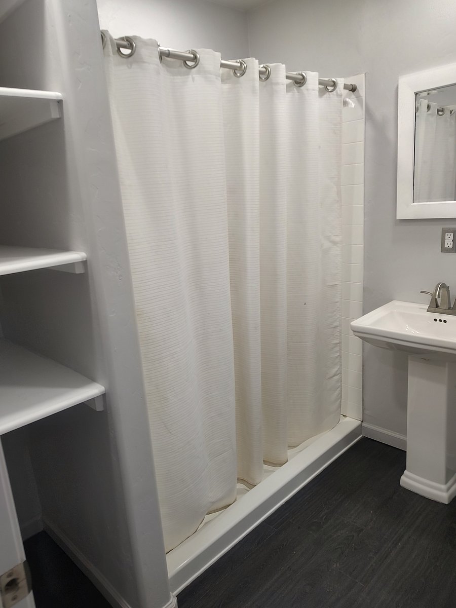 Bathroom Shelves and Shower