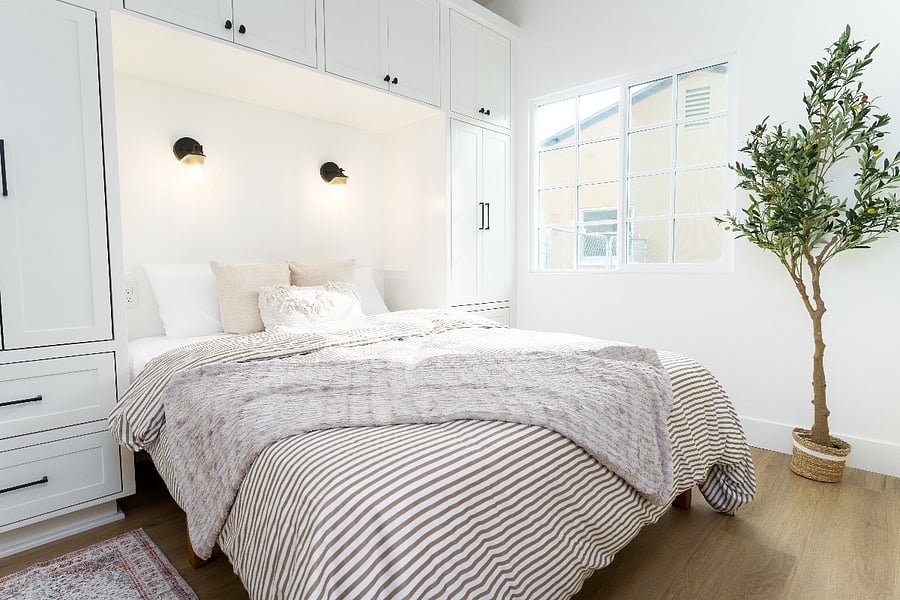 Queen sized bed