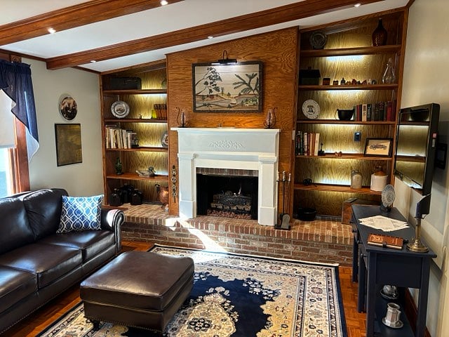 Cozy Family Room with Gas Fireplace