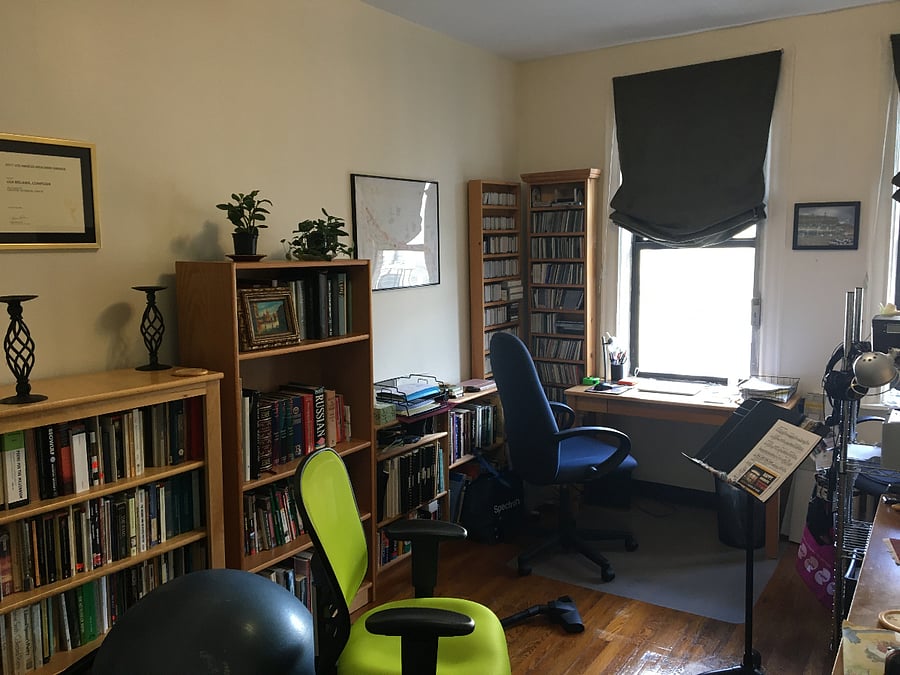Second bedroom is set up as home office
