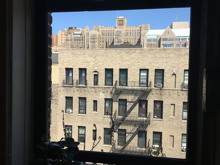 Lots of natural light, and that is the hospital a block away