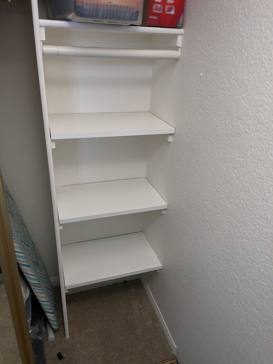Full sized closet with built-in shelving
