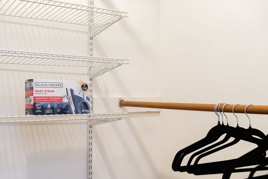 Walk in closet master bedroom