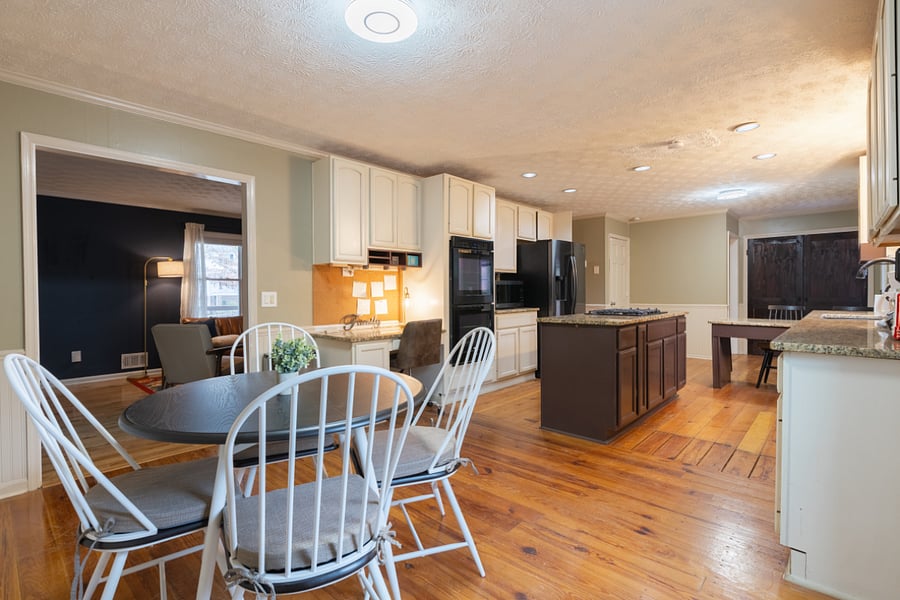 Additional work space in the dining area