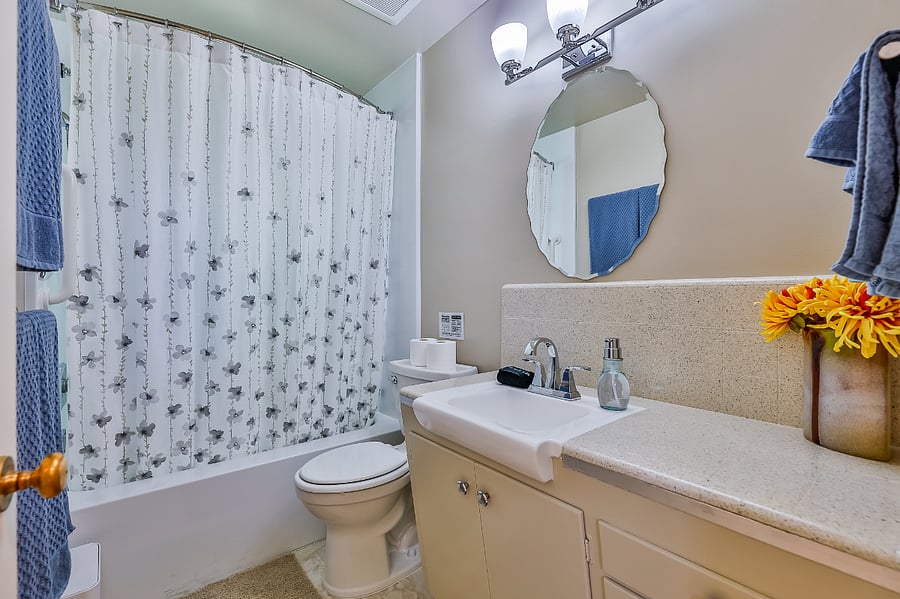 Main Level Bathroom with Tub and Shower 