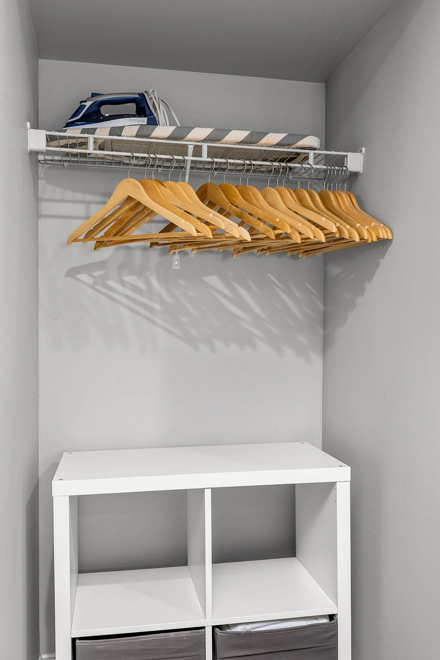 Closet space in bedroom